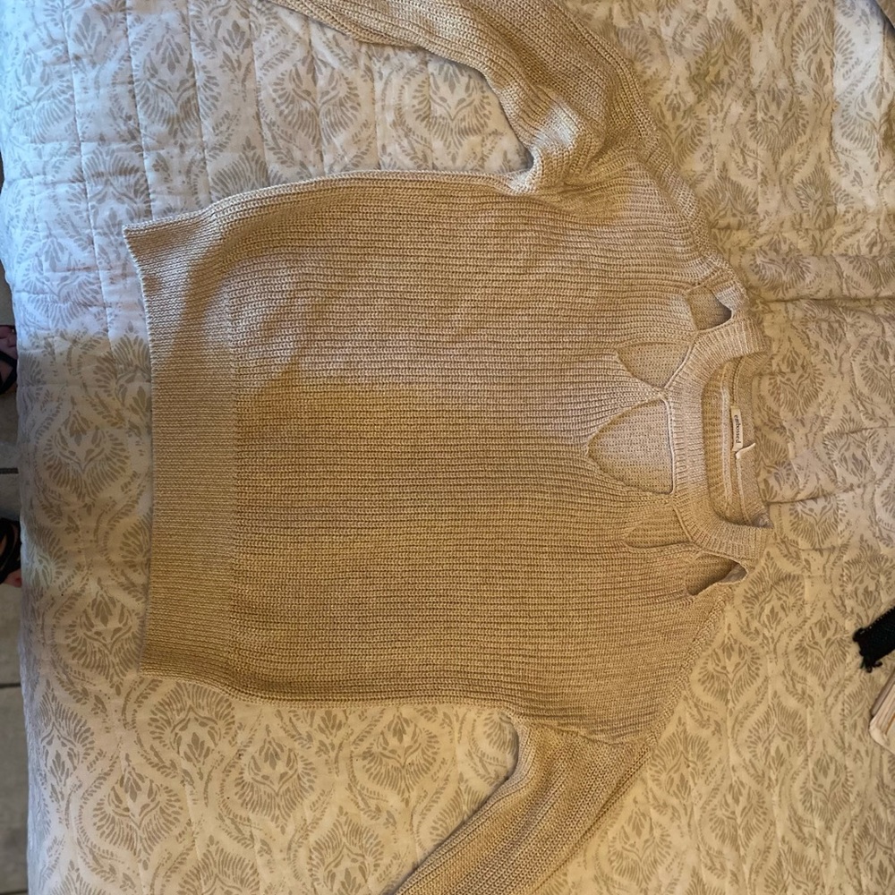 Sparkly Gold and Cream Sweater